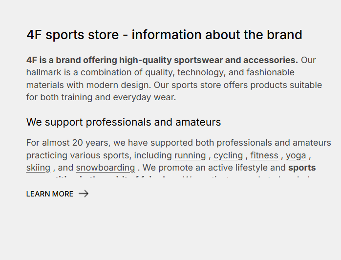 From Running to Gym to Outdoor Adventures: Explore the Best Sports Clothing and Footwear at 4F.com.pl